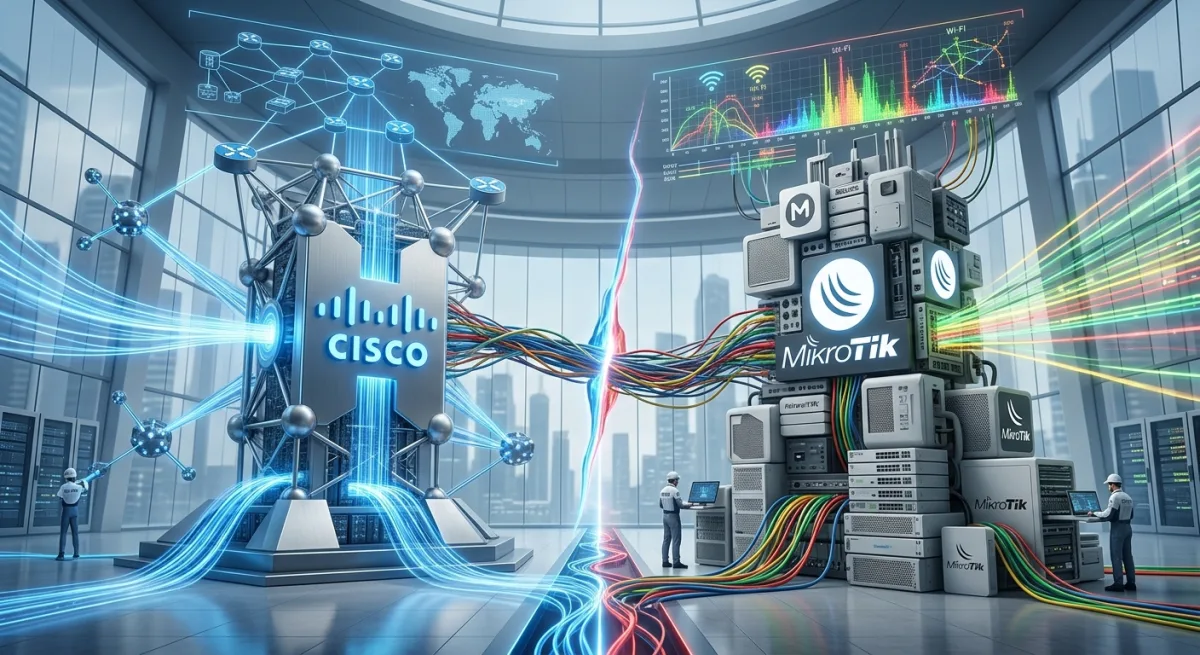 Cisco در برابر MikroTik: مقایسه کامل برای مدیران IT